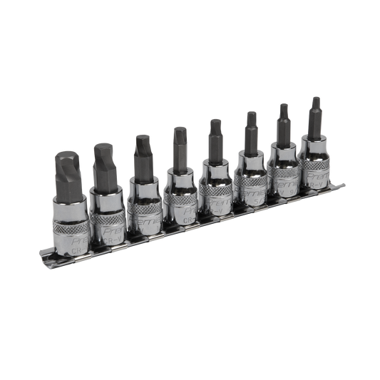 Premier Imperial Lock-On™ Hex Socket Bit Set 3/8"Sq Drive 8pc