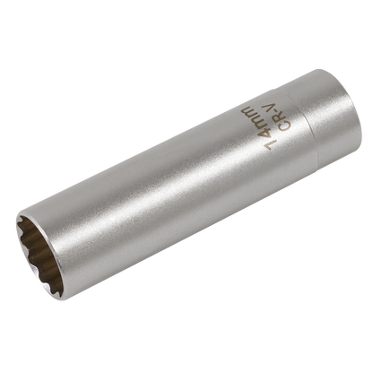 Spark Plug Socket with Magnetic Retainer 3/8"Sq Drive 12-Point 14mm