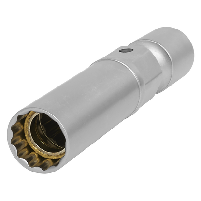 Spark Plug Socket with Universal Joint 3/8"Sq Drive 12-Point 14mm
