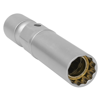 Spark Plug Socket with Universal Joint 3/8"Sq Drive 12-Point 14mm