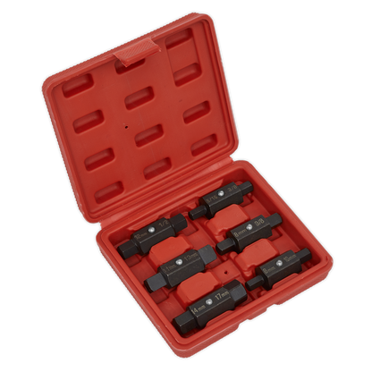 Double End Oil Drain Plug Key Set 6pc