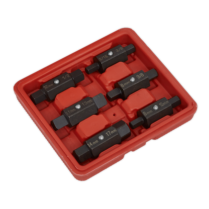 Double End Oil Drain Plug Key Set 6pc