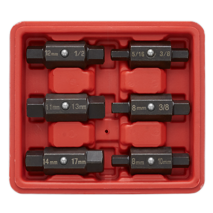 Double End Oil Drain Plug Key Set 6pc