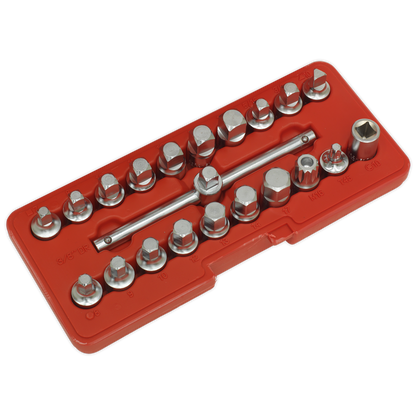 Oil Drain Plug Key Set 3/8"Sq Drive 21pc