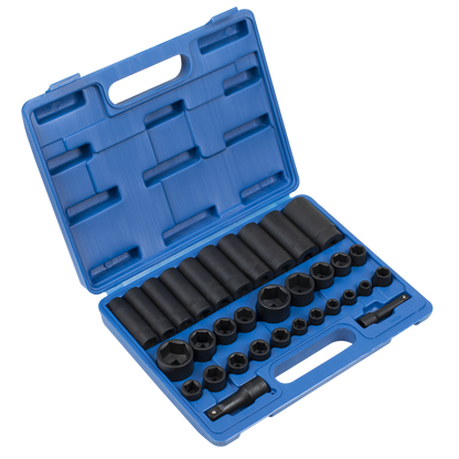 Premier Metric/Imperial Impact Socket Set 3/8" & 1/2"Sq Drive 32pc