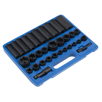 Premier Metric/Imperial Impact Socket Set 3/8" & 1/2"Sq Drive 32pc