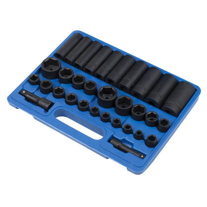Premier Metric/Imperial Impact Socket Set 3/8" & 1/2"Sq Drive 32pc