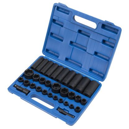 Premier Metric/Imperial Impact Socket Set 3/8" & 1/2"Sq Drive 32pc