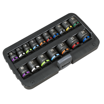 Impact Socket Set 3/8"Sq Drive 17pc