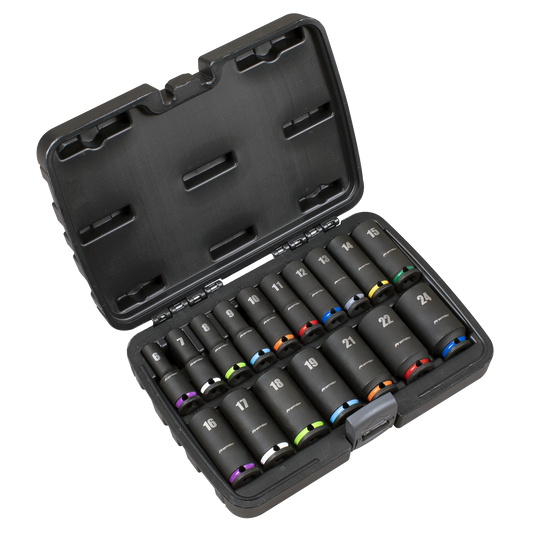 Deep Impact Socket Set 3/8”Sq Drive 17pc