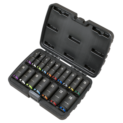 Deep Impact Socket Set 3/8”Sq Drive 17pc
