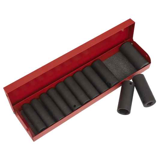 Premier Metric/Imperial Deep Impact Socket Set 3/8"Sq Drive 12pc