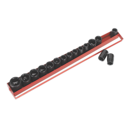 Premier Metric/Imperial Impact Socket Set 1/2"Sq Drive 16pc
