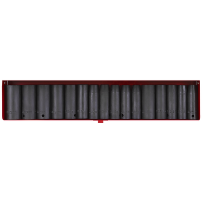 Premier Metric/Imperial Deep Impact Socket Set 1/2"Sq Drive 16pc