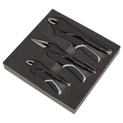 Premier Black Quick Release Locking Pliers Set 3pc