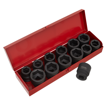 Premier Metric/Imperial Impact Socket Set 3/4"Sq Drive 13pc