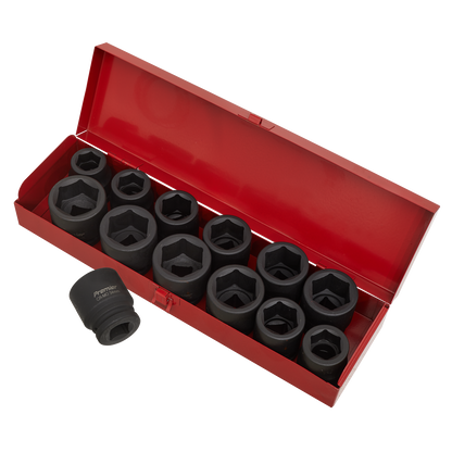 Premier Metric/Imperial Impact Socket Set 3/4"Sq Drive 13pc