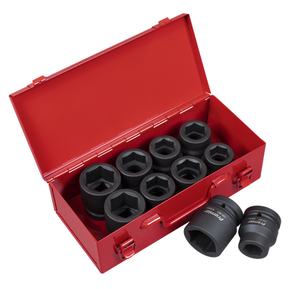 Premier Metric/Imperial Impact Socket Set 1"Sq Drive 10pc