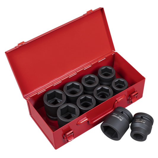 Premier Metric/Imperial Impact Socket Set 1"Sq Drive 10pc