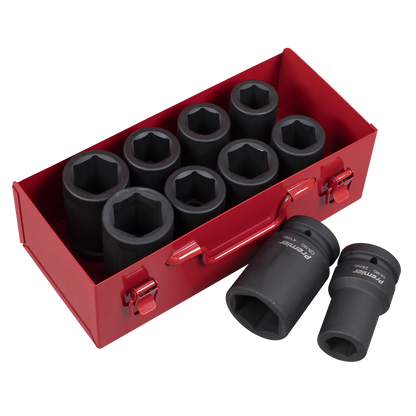Premier Metric/Imperial Deep Impact Socket Set 1"Sq Drive 10pc