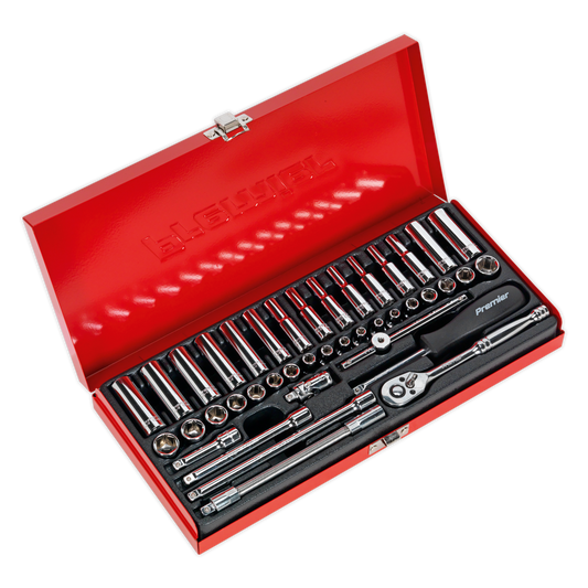 Premier Metric/Imperial Socket Set 1/4"Sq Drive 41pc