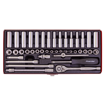 Premier Metric/Imperial Socket Set 1/4"Sq Drive 41pc