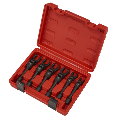 Flexi-Head Flare Nut Diesel Injection Wrench Set 6pc 3/8"Sq Drive