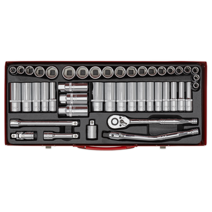 Premier Metric/Imperial Socket Set 3/8"Sq Drive 45pc