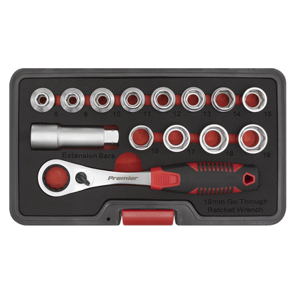 Premier Low Profile Go-Through Socket Set 14pc