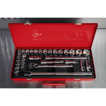 Premier Metric/Imperial Socket Set 1/2"Sq Drive 32pc