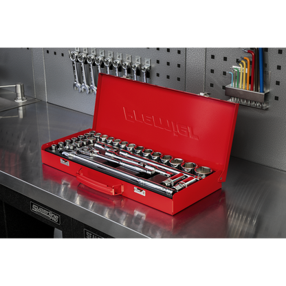 Premier Metric/Imperial Socket Set 1/2"Sq Drive 32pc