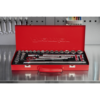 Premier Metric/Imperial Socket Set 1/2"Sq Drive 32pc