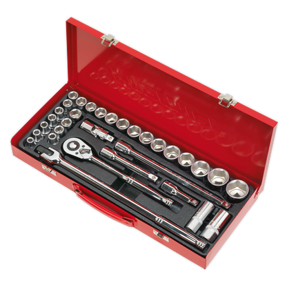 Premier Metric/Imperial Socket Set 1/2"Sq Drive 32pc