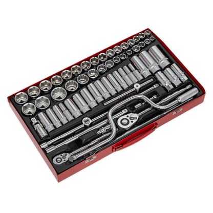 Premier Metric/Imperial/Whitworth Socket Set 3/8" & 1/2"Sq Drive 64pc
