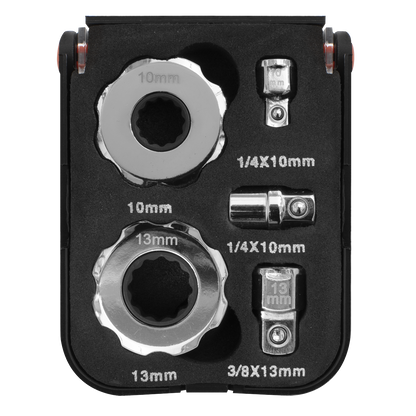 Premier Palm Ratchet Set 1/4" & 3/8"Sq Drive 5pc