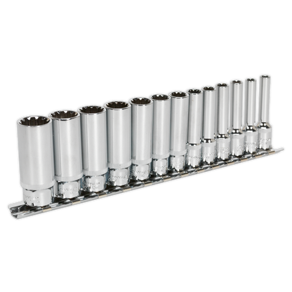 Premier Total Drive® Deep Socket Set 1/4"Sq Drive 13pc