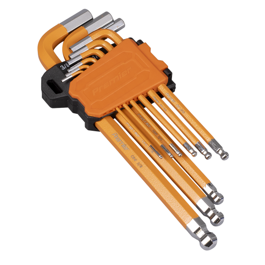 Premier Imperial Long Hex Key Set Ball-End 9pc