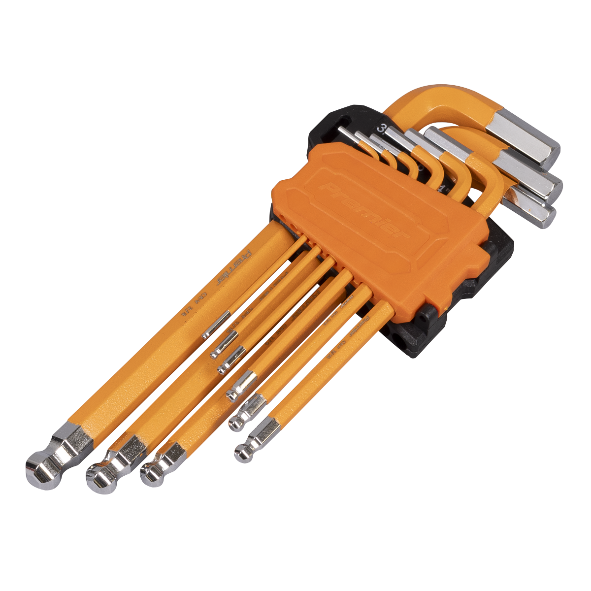 Premier Imperial Long Hex Key Set Ball-End 9pc