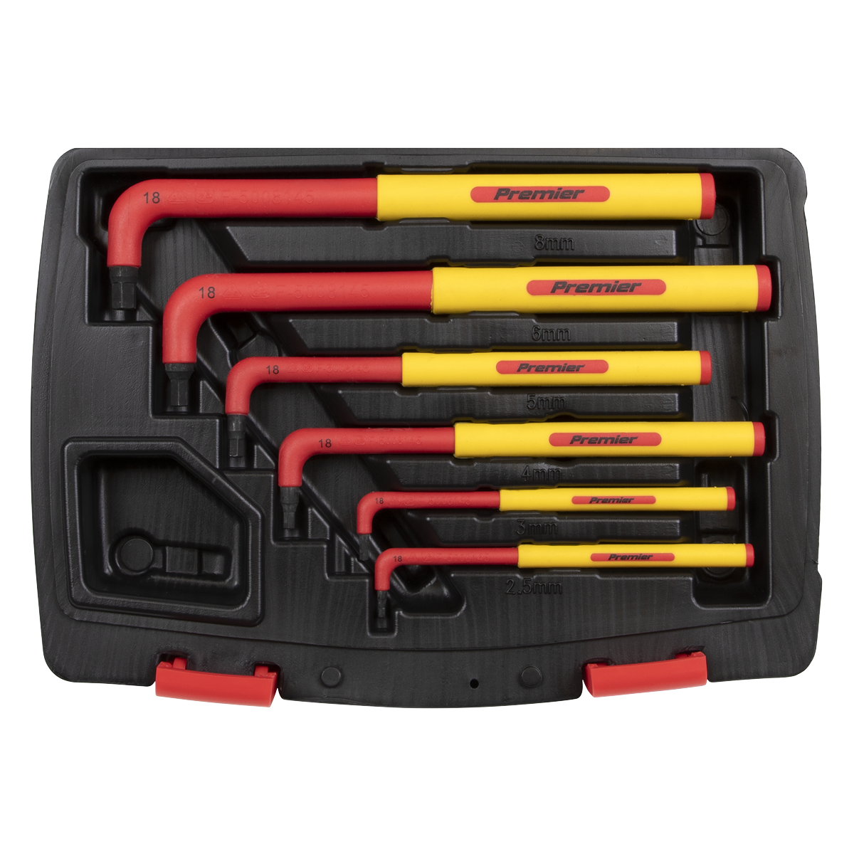 Premier Extra-Long Hex Key Set 6pc - VDE Approved