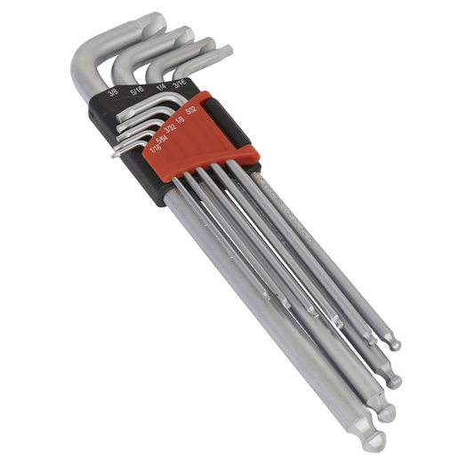 Premier Imperial Lock-On™ Extra-Long Ball-End Hex Key Set 9pc