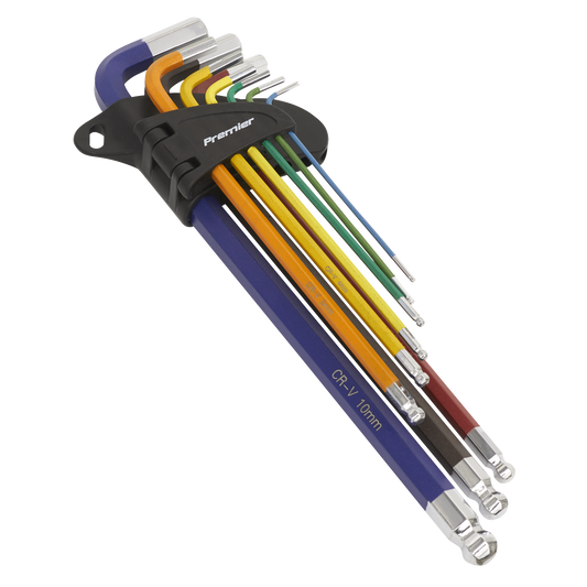 Premier Extra-Long Ball-End Hex Key Set 9pc