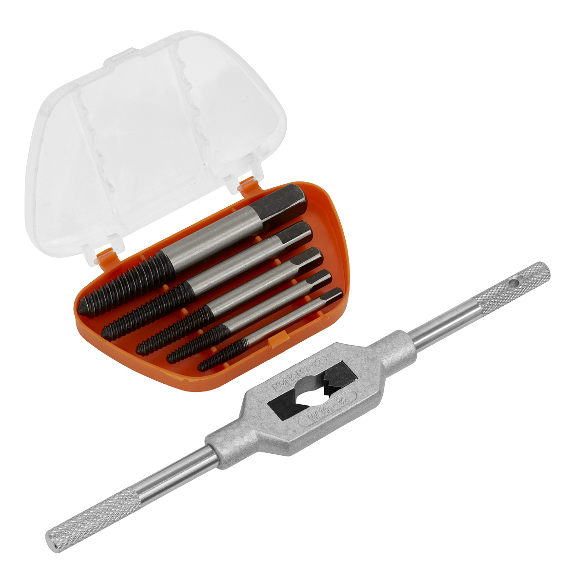 Helix Type Screw Extractor Set with Wrench 6pc