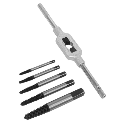 Helix Type Screw Extractor Set with Wrench 6pc