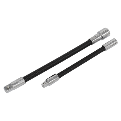 Premier Flexible Extension Adaptor Set 1/4"Sq x 150mm & 3/8"Sq x 200mm 2pc