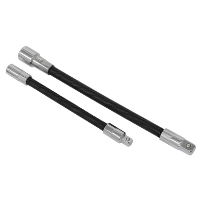 Premier Flexible Extension Adaptor Set 1/4"Sq x 150mm & 3/8"Sq x 200mm 2pc