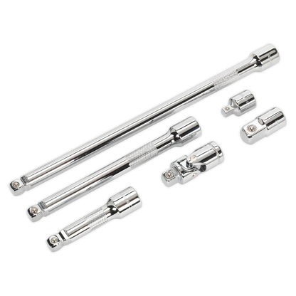 Premier Wobble/Rigid Extension Bar, Adaptor & Universal Joint Set 3/8"Sq Drive 6pc