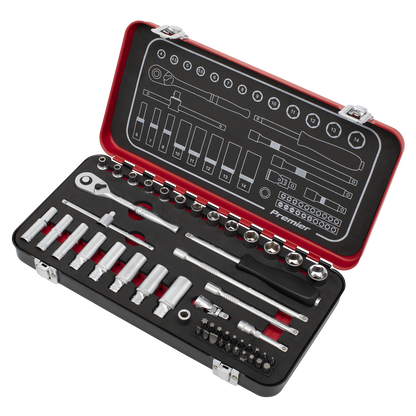 Premier Platinum Socket Set 1/4"Sq Drive 49pc