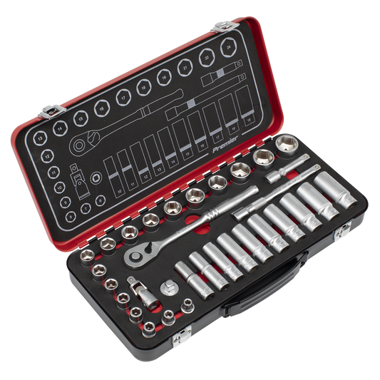 Premier Platinum Socket Set 3/8"Sq Drive 32pc