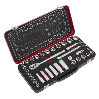 Premier Platinum Metric/Imperial Socket Set 3/8"Sq Drive 37pc