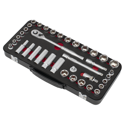 Premier Platinum Metric/Imperial Socket Set 3/8"Sq Drive 37pc